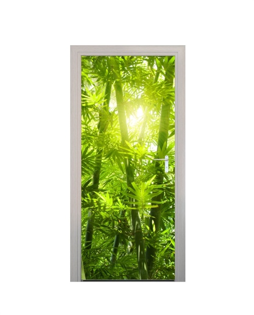 vinilo puerta bambu