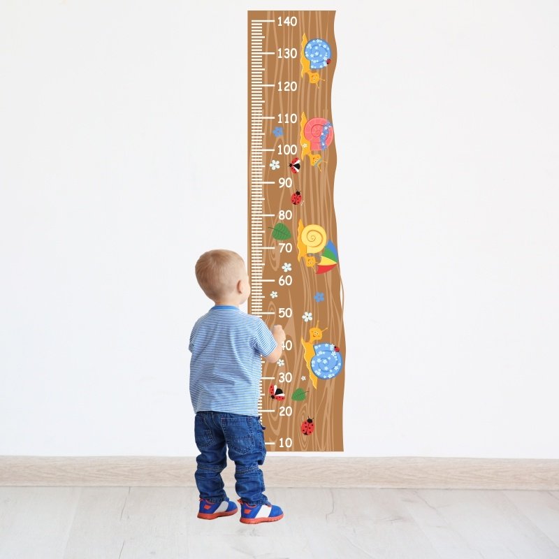 Medidor infantil de madera, Para colgar en pared